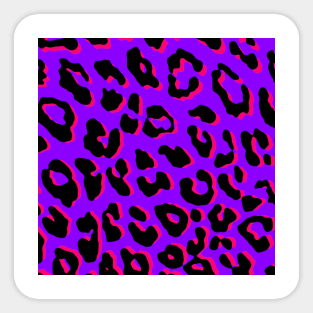 Leopard Print Purple Sticker